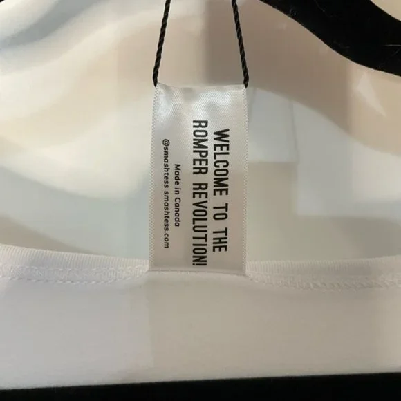 SMASH + TESS BNWT White Shorty Ruffle Edge Romper Bridal XL - Picture 4 of 4